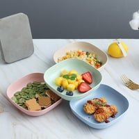 Child Cartoon Mickey Straw Bowl Creative Friendly Bowls Cereal Ice Cream Plate